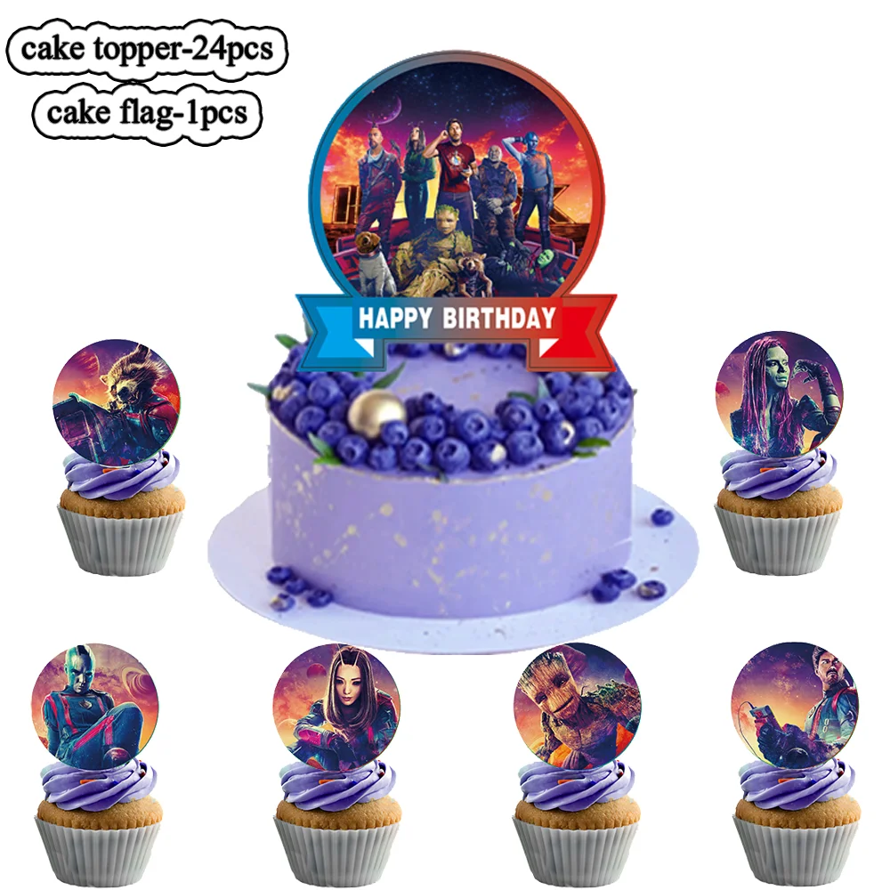 Spider Man Marvel Thema Kuchen Topper Dekoration für Kinder Geburtstags feier Avengers Party handgemachte Cupcake Dessert Flagge