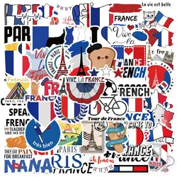 50PCS Cool French PVC Graffiti Sticker Aesthetic Decorative Scrapbook DIY Phone Stationery Supply Kid Personality Sticker