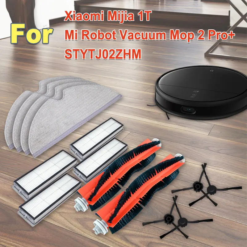 Accesorios para Xiaomi Mijia 1T,Mi Robot Vacuum Mop 2 Pro+, filtro Hepa, cepillo lateral principal, mopa de ropa, piezas de repuesto STYTJ02ZHM