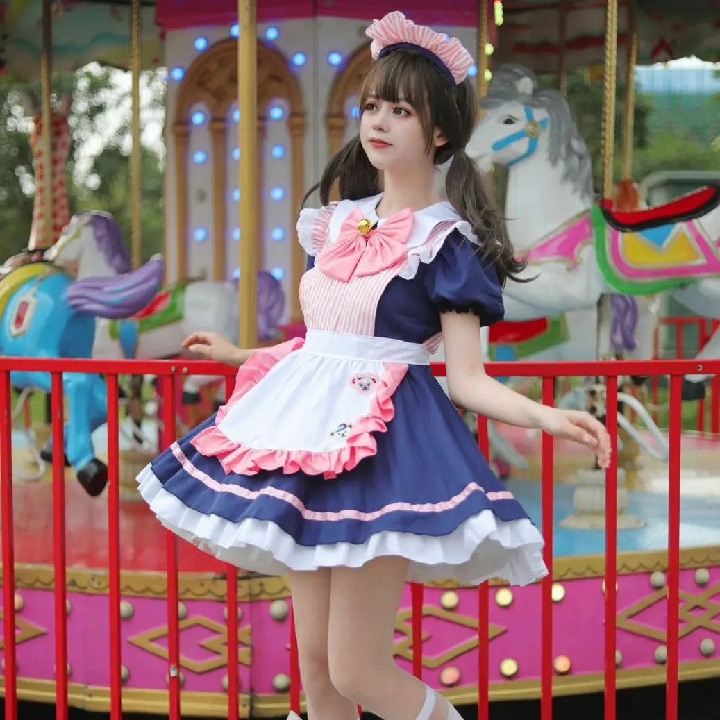 

Cafe Maid Costume Cosplay Princess Dress Halloween Role Playing Party Uniform Large S-5xl Girl Maid Butler Dress