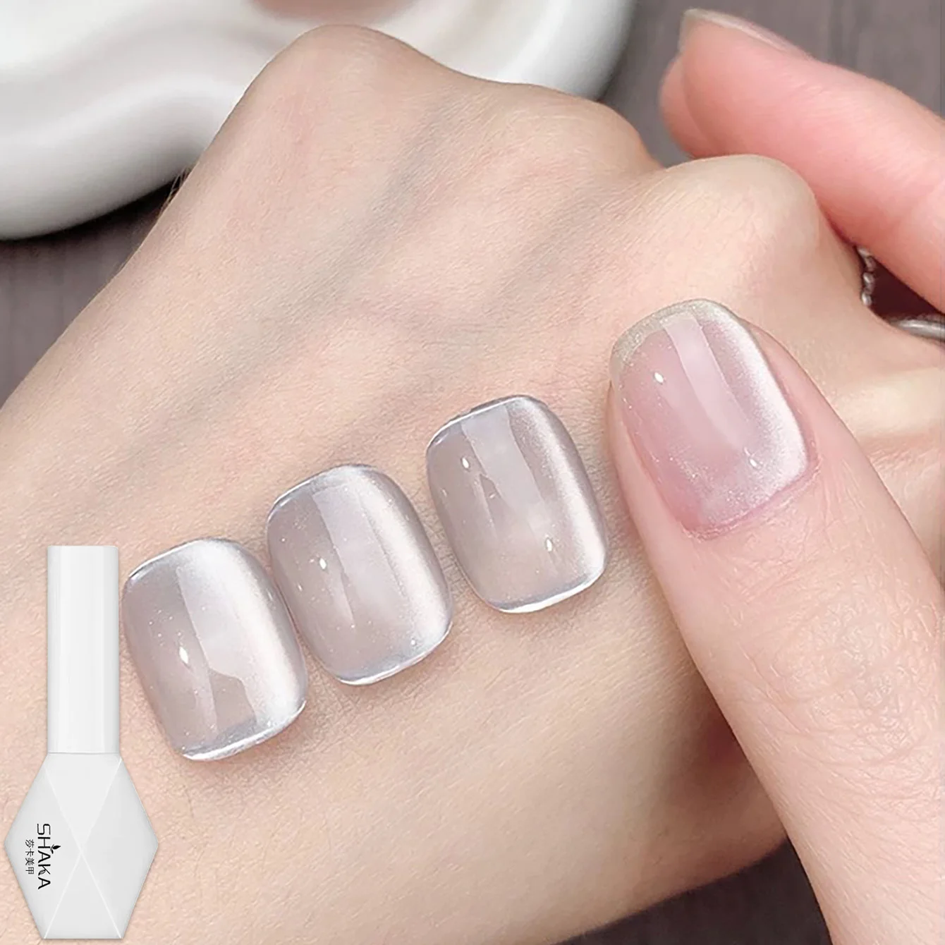 

1pcs SHAKA Summer Autumn Plain Water Cat Eye transparent color Gel Nail Polish 2025 New Cool Halloween Versatile Nail Gel