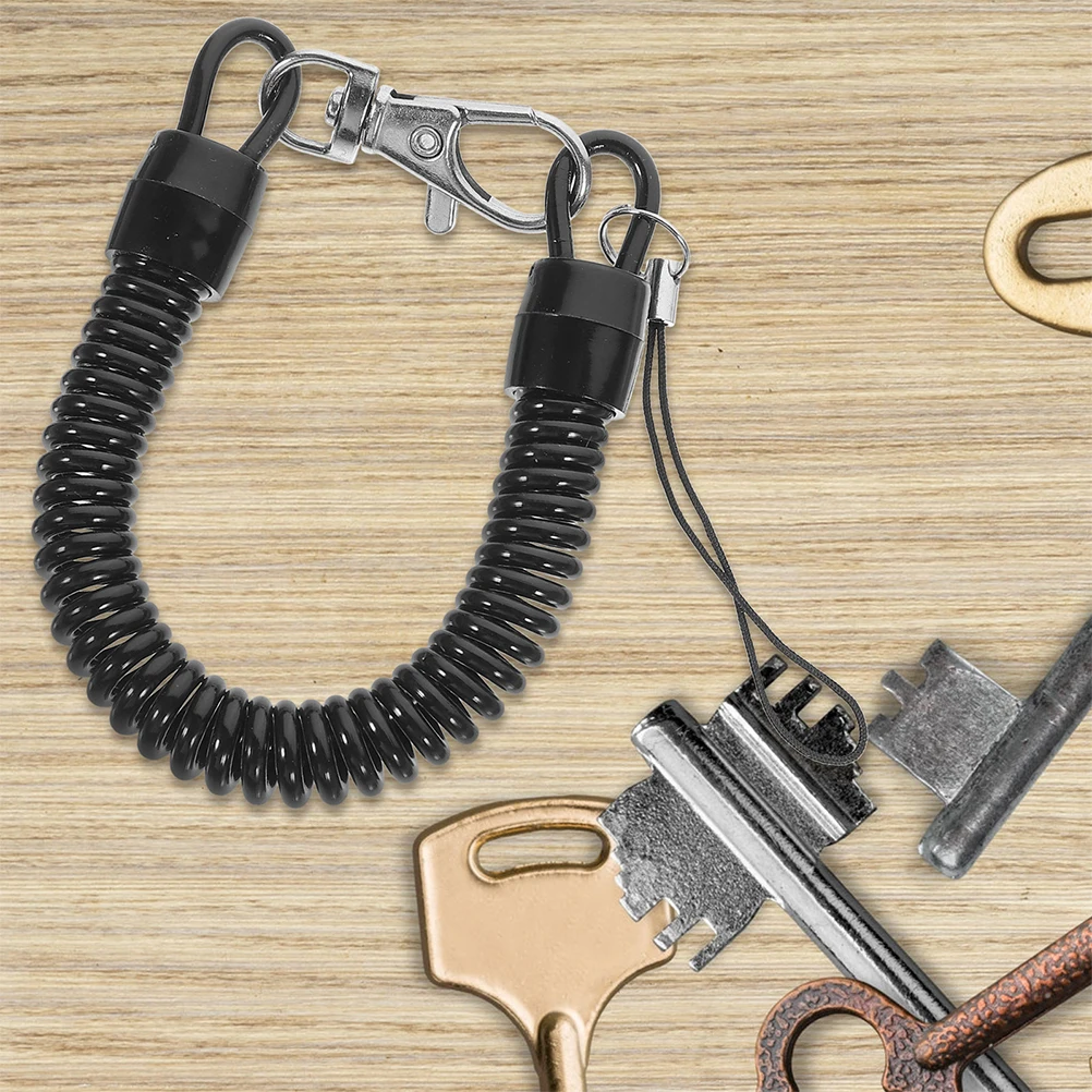 

10pcs Fishing Rope High Strength Retractable Coiled Lanyard for Kayak Paddle Leash Phone Keychains Durable Fishing Tool Ropes