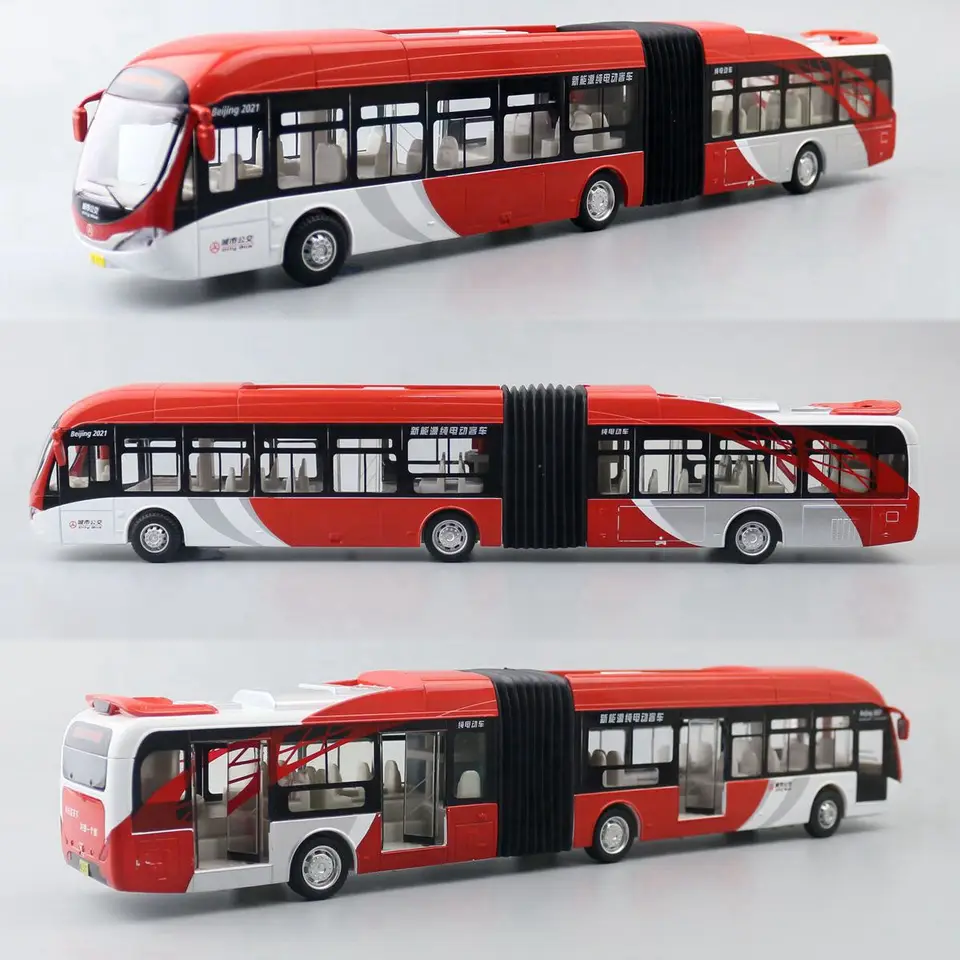 Bus Rouge à Deux Étages En Alliage – Miniature Inertielle – Jouet Diecast Enfant – Cadeau Anniversaire