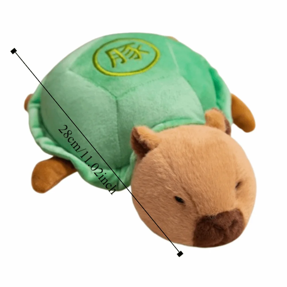 Fluffy Capybara Turtle Plush Pillow Soft Collection Capybara Plush Toy 28cm Cute Turtle Animal Doll Children Gift
