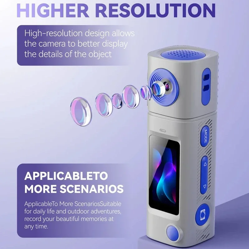 Lenovo G10 Mini Thumb Camera HD 230° Rotating Lens 1080P Macaron Color Schemefor Outdoor Sports Digital Video and Photo Capture