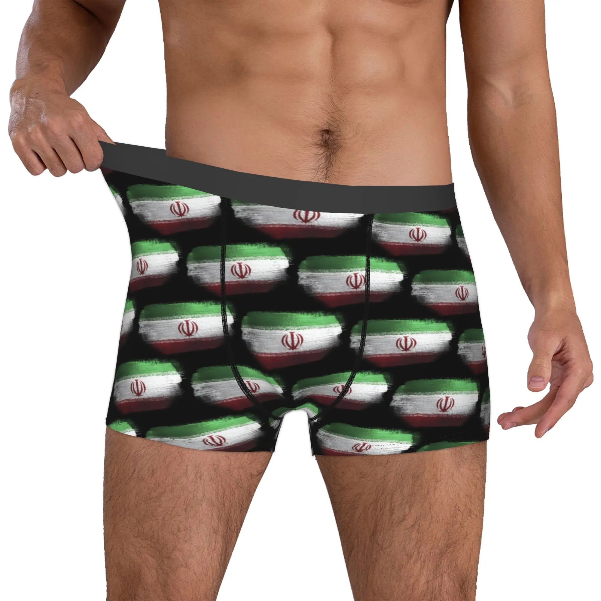 Custom I-Iran Boxers Shorts Men Flag Briefs Underwear Cool Underpants