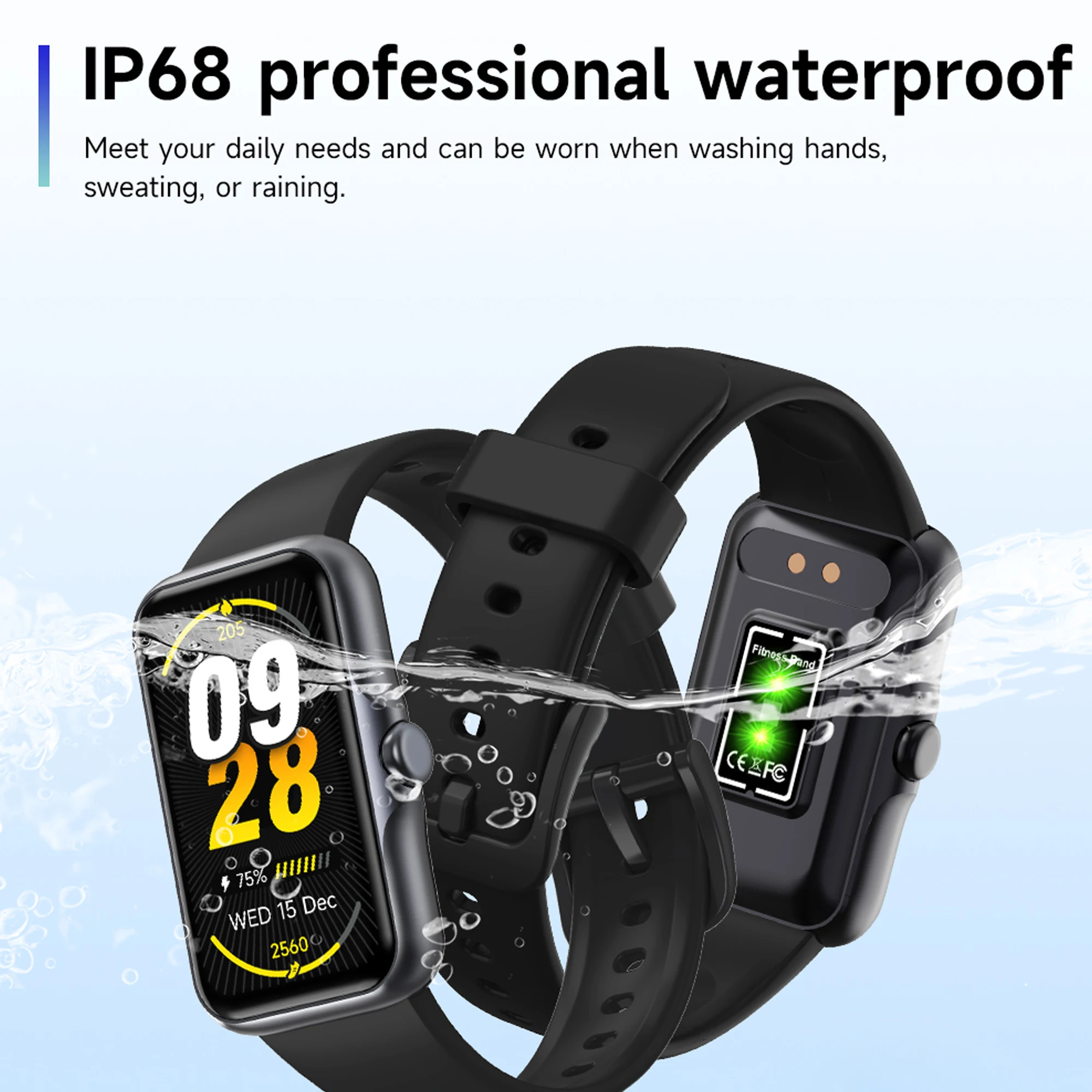 2024 New 1.47 ” Smartband Heart Rate Smartwatch Fitness Sleep Tracker Blood Pressure Sport Bracelet for Men Women