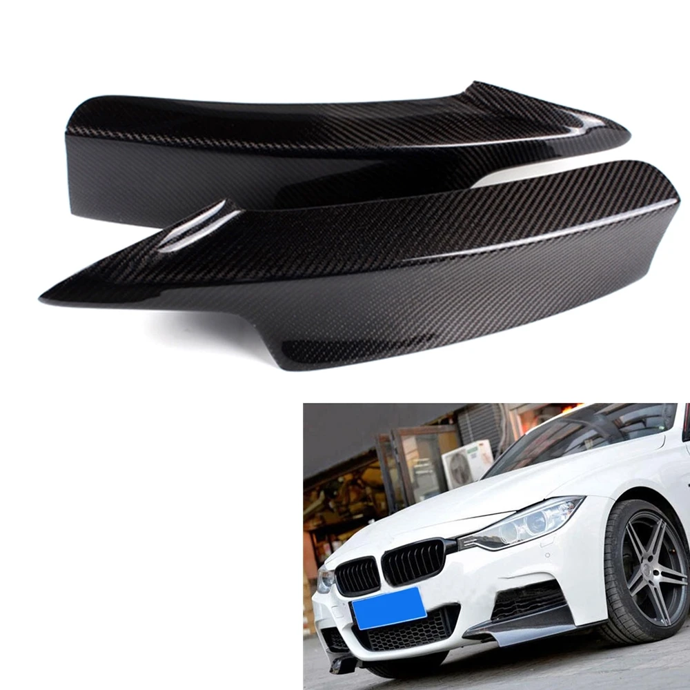 2PCS Car Front Bumper Side Lip Air Vent Cover Spoiler Auto Accessories For BMW F30 F35 Sedan M Tech M Sport 2012-2018