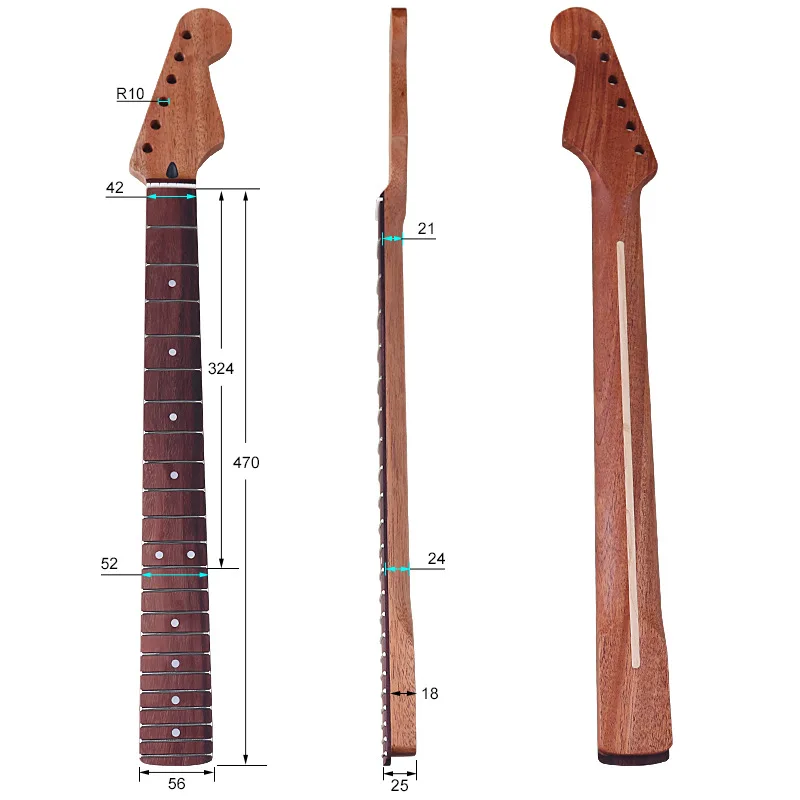 Electric Guitar Neck Mahogany Guitar Modification Qin Handle Wood Guitars Neck Modified Assembly DIY Instrument Accessories