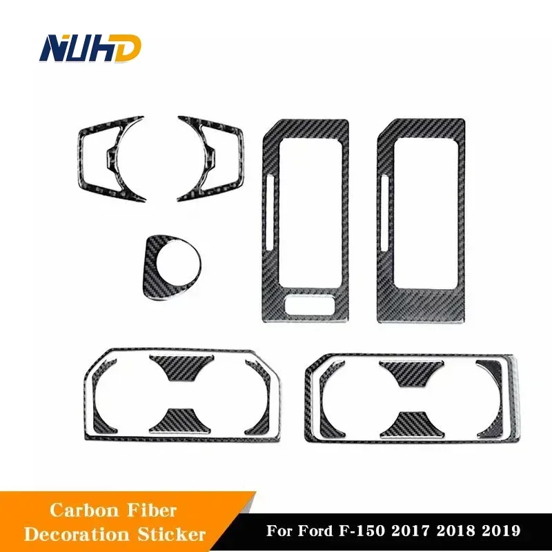

For Ford F-150 F150 2017 2018 2019 Carbon Fiber Car Interior Trim Cover Protector Patch Decoration All-car Stickers Accessories