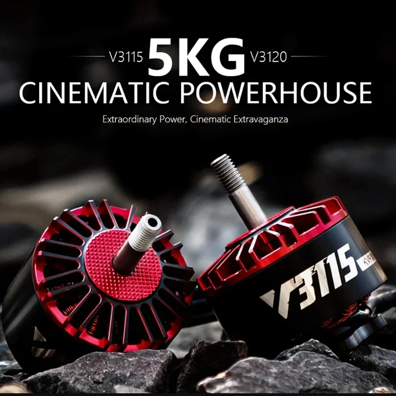 Moteur sans balais T-MOTOR T-BOBBY VELOX V3115/V3120-3-12S 400-1050KV 12N14P 4-6.3KG, poussée 8-11 pouces X4/X8, pièce FPV