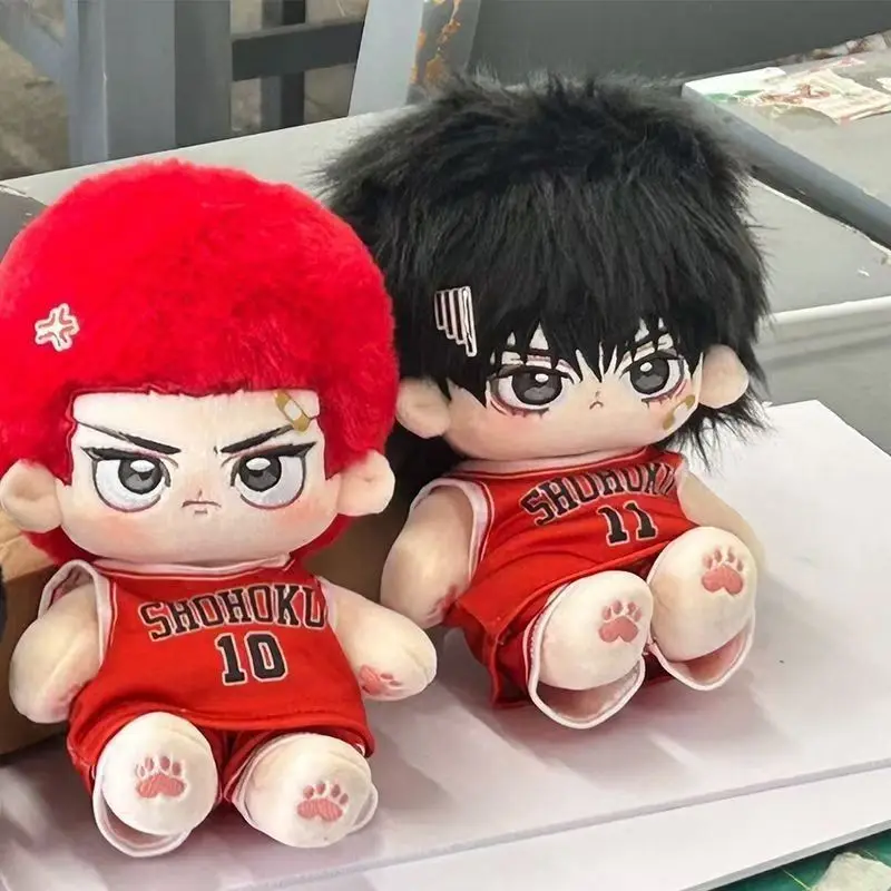 20cm Anime THE FIRST SLAM DUNK Rukawa Kaede Sakuragi Hanamichi Figure Cosplay Doll Plushie Toys Soft Stuffed Cartoon Gifts