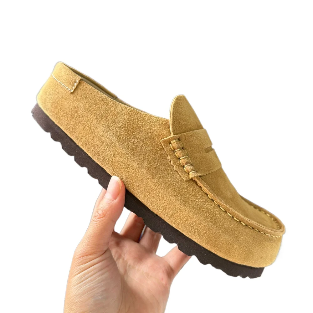 2027 Damen-Schuhe aus Rindsleder mit verstärkter Zehenpartie, halbem Schaft, für Frühling und Herbst, weiche Sohle, bequem, für den Alltag, lässige Retro-Müller-Schuhe. – Detail 6