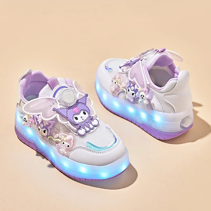 ديزني جديد أضواء LED الاطفال أحذية التزلج الدوارة للأطفال مع 2 عجلات عادية صبي فتاة أحذية التزلج عادية أحذية رياضية للبنين أطفال