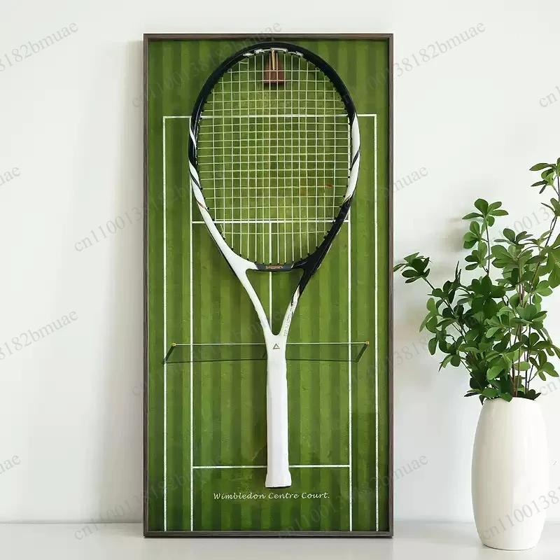 Grand Slam Tennis Racket Display Decorative Painting Storage Collection Photo Frame, Tennis Racket Rack