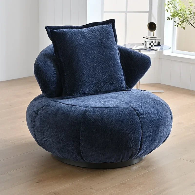 Lazy sofa chair bedroom balcony living room fleece linen fabric