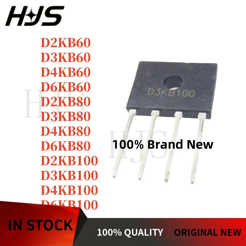 20PCS 100% NEW D2KB100 D3KB100 D4KB100 D6KB100 D2KB80 D3KB80 D4KB80 D6KB80 D2KB60 D3KB60 D4KB60 D6KB60 Rectifier bridge stack