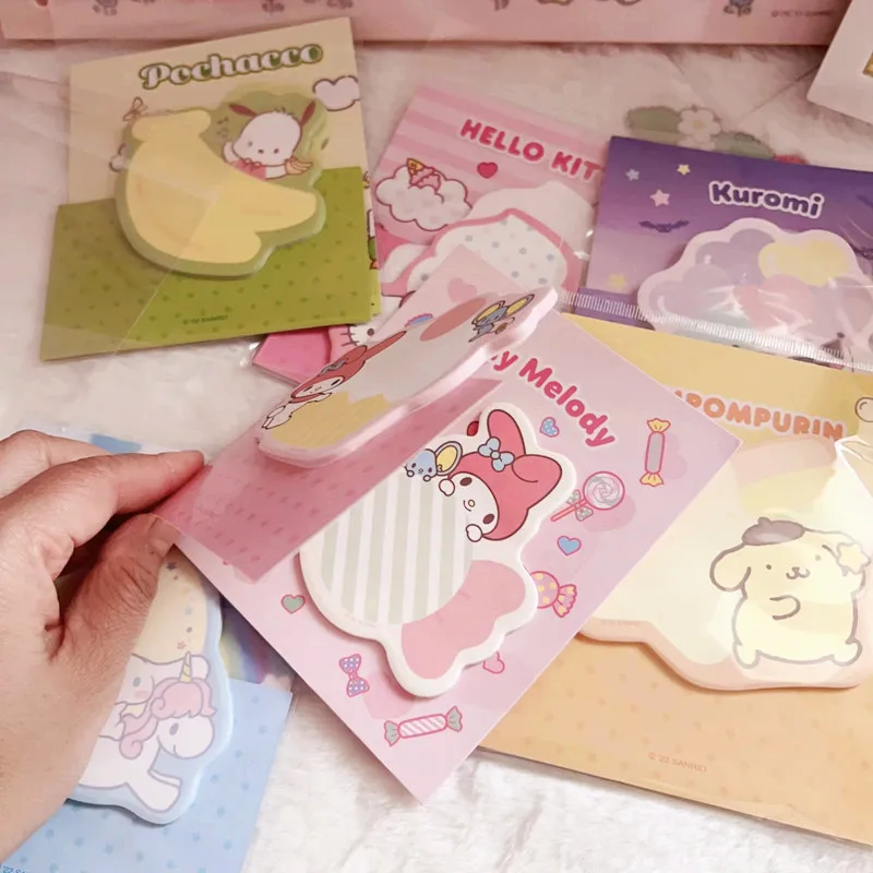 60 Pages Cute Cartoon Memo Pad Scrapbooking Journal Collage DIY Sticky Notes Student Leave Message Notepad Kawaii Stationery