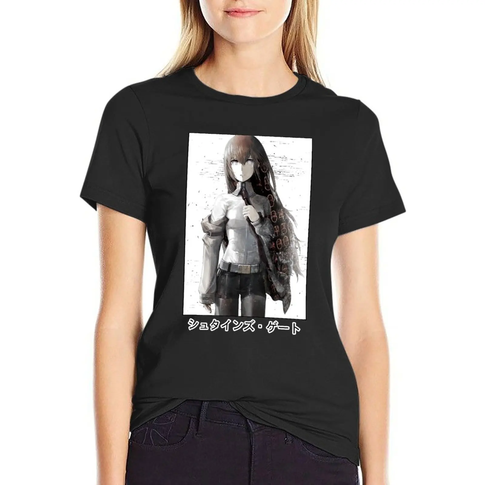 Steins Gate T-Shirt Female clothing Blouse designer clothes Women luxury