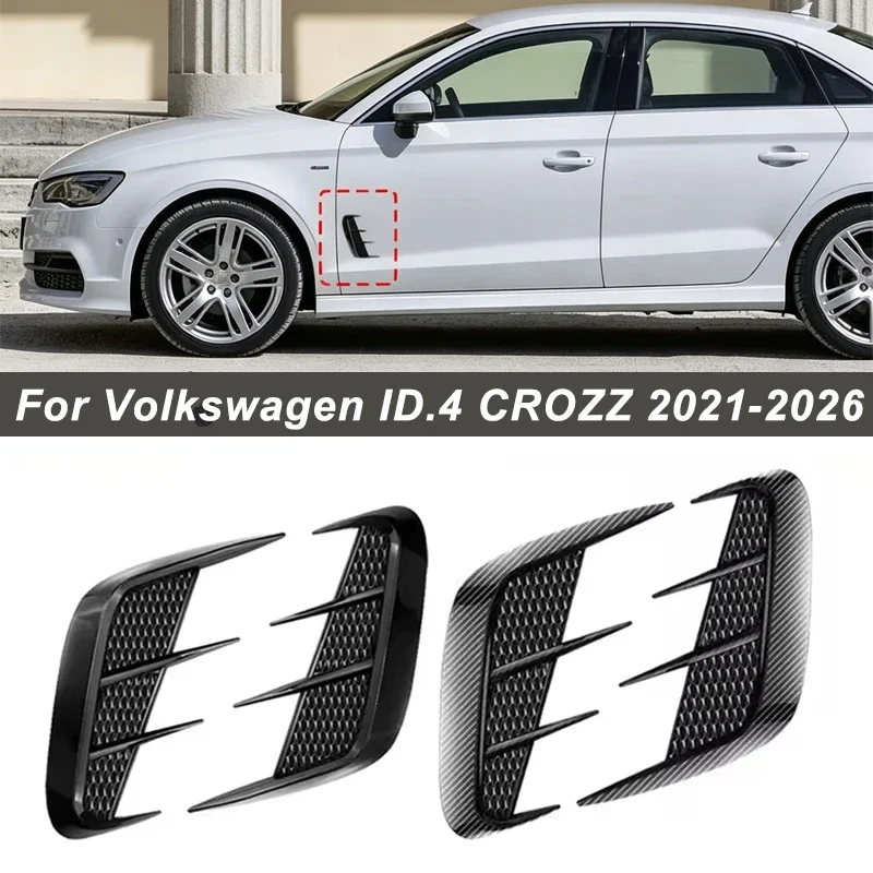 Shark Gills Side Fender Sticker Simulation Air Intake Trim For Volkswagen ID.4 CROZZ 2021-2026 Body Accessories