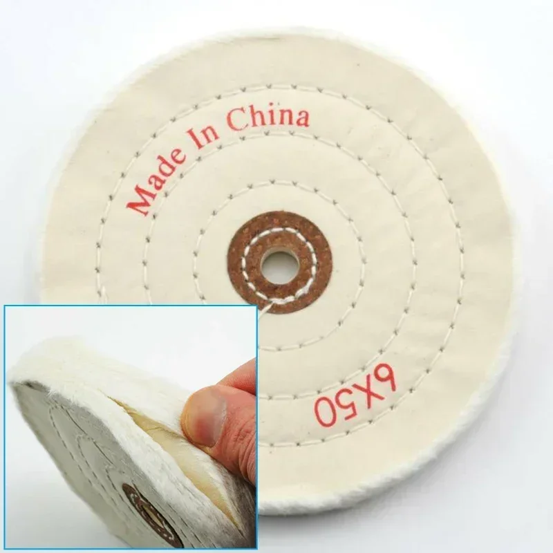 Eeatop 150mm Cloth Polishing Wheel Flannel Cotton Buffing Dics Gold Silver Jewelry Metal Sanding Pads For Angle Grinder Polisher