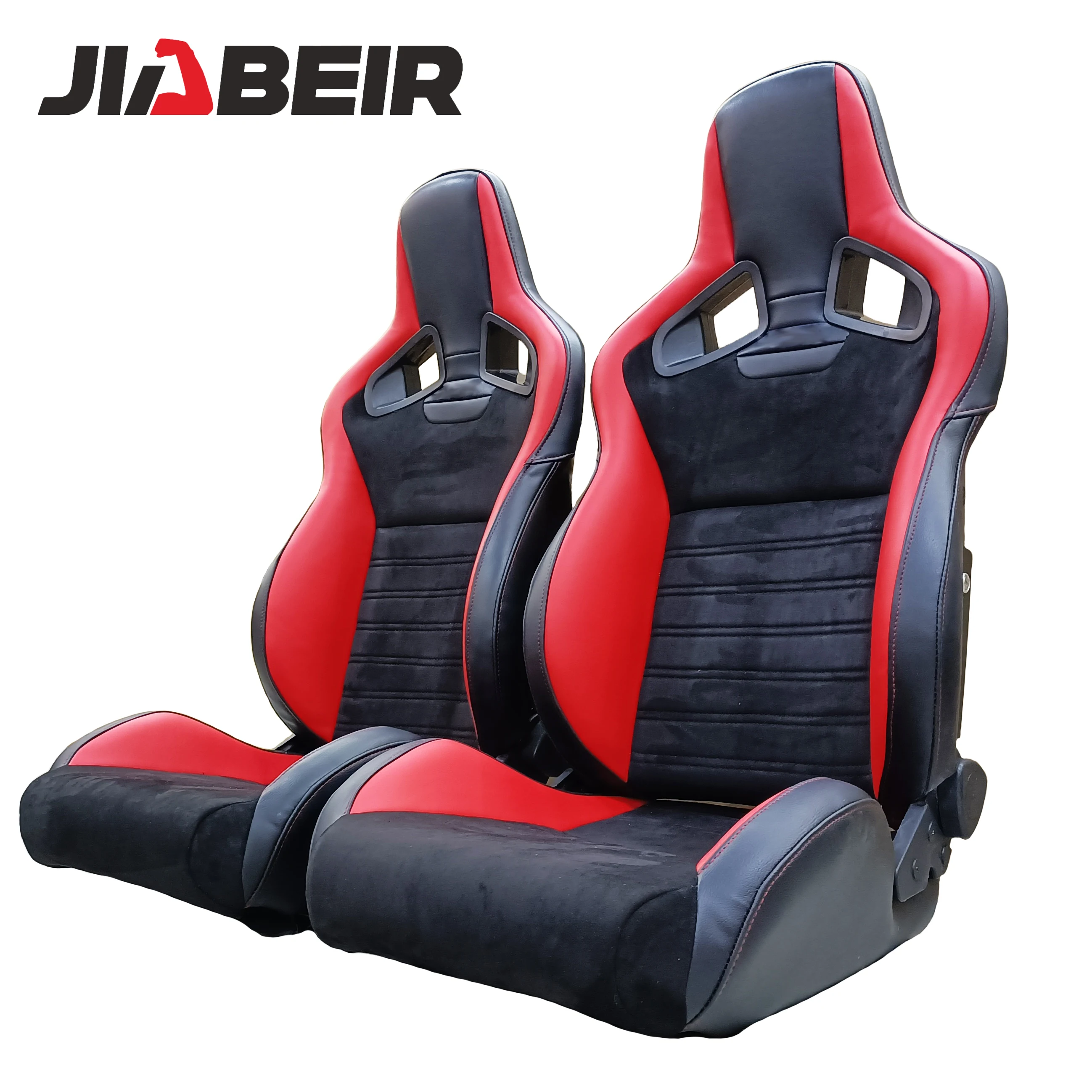 1039R Fiberglass Adjustable Leather Fabric Car Vehicle Sim Racing Seats