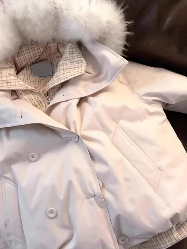 

Sweet Soft Sle Hooded Thiened Cotton Jaet Women's Winter Warm Loose Fake Two-Piece Coat Korean Version Long Sve Zipper