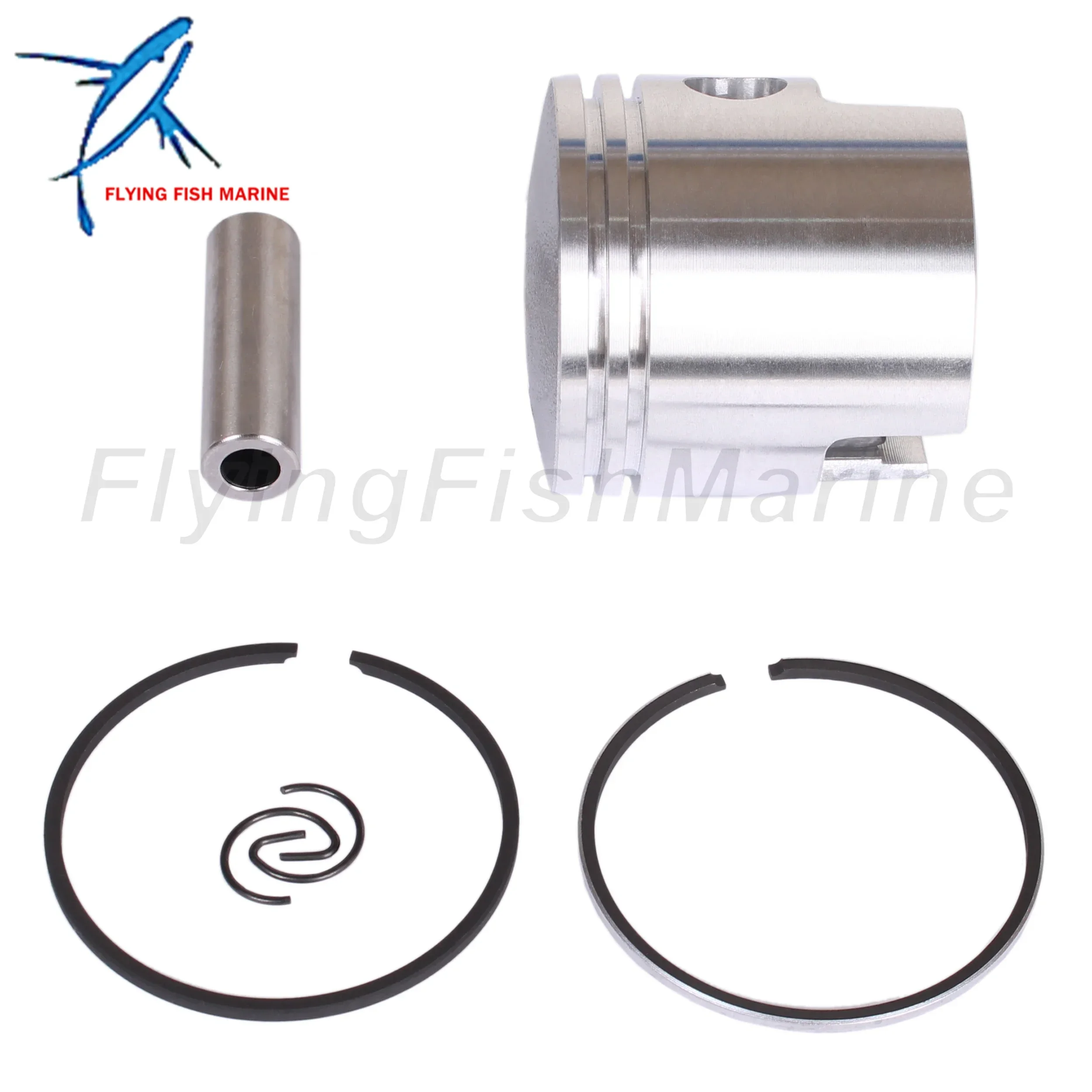 Outboard Motor 677-11631-00-96/97/98 677-11630-00-00 STD Piston Set with 647-11610-00 Ring for Yamaha 5HP 8HP, 50mm STD