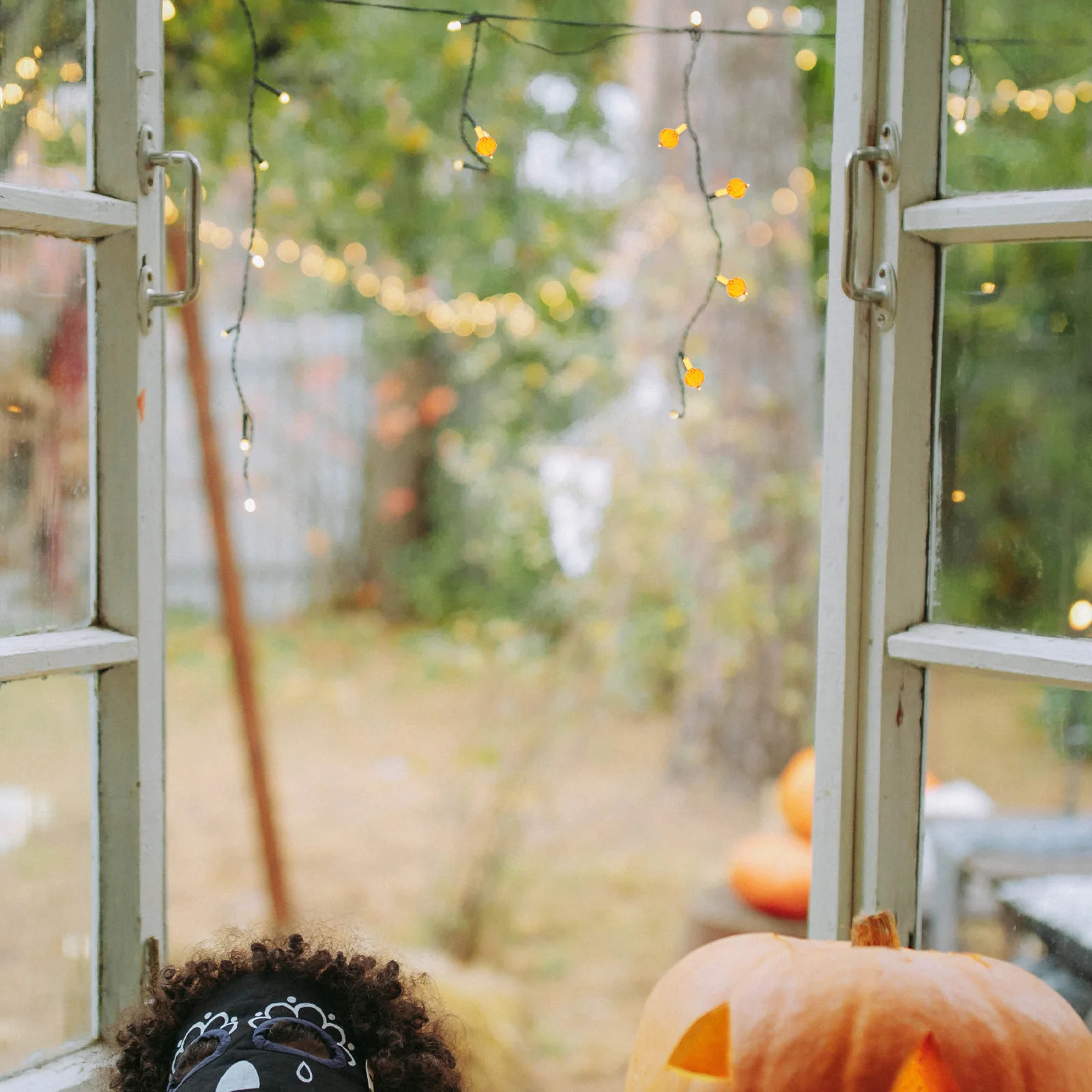 

60Pcs Pumpkin Light Bulbs Halloween Ceramic Tree Replacement Small Lightweight Plastic Bulbs for Ceramic Tree Accessories