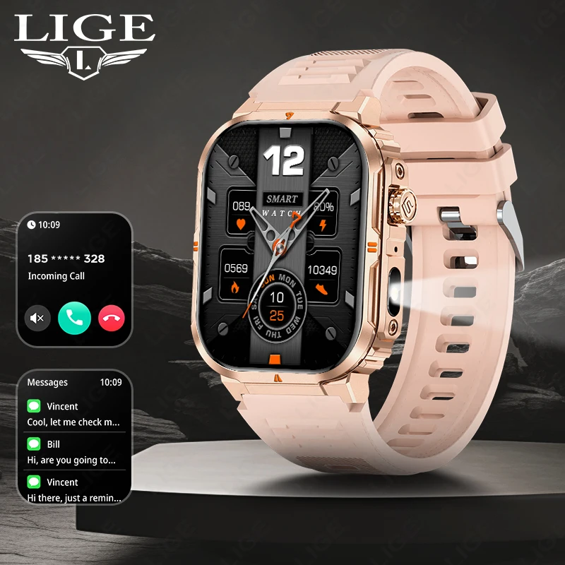 

LIGE 2.01" HD Display Smart Watch 2025 New Bluetooth Phone Call Health Monitor IP68 Waterproof Sports Fitness Smartwatch Women