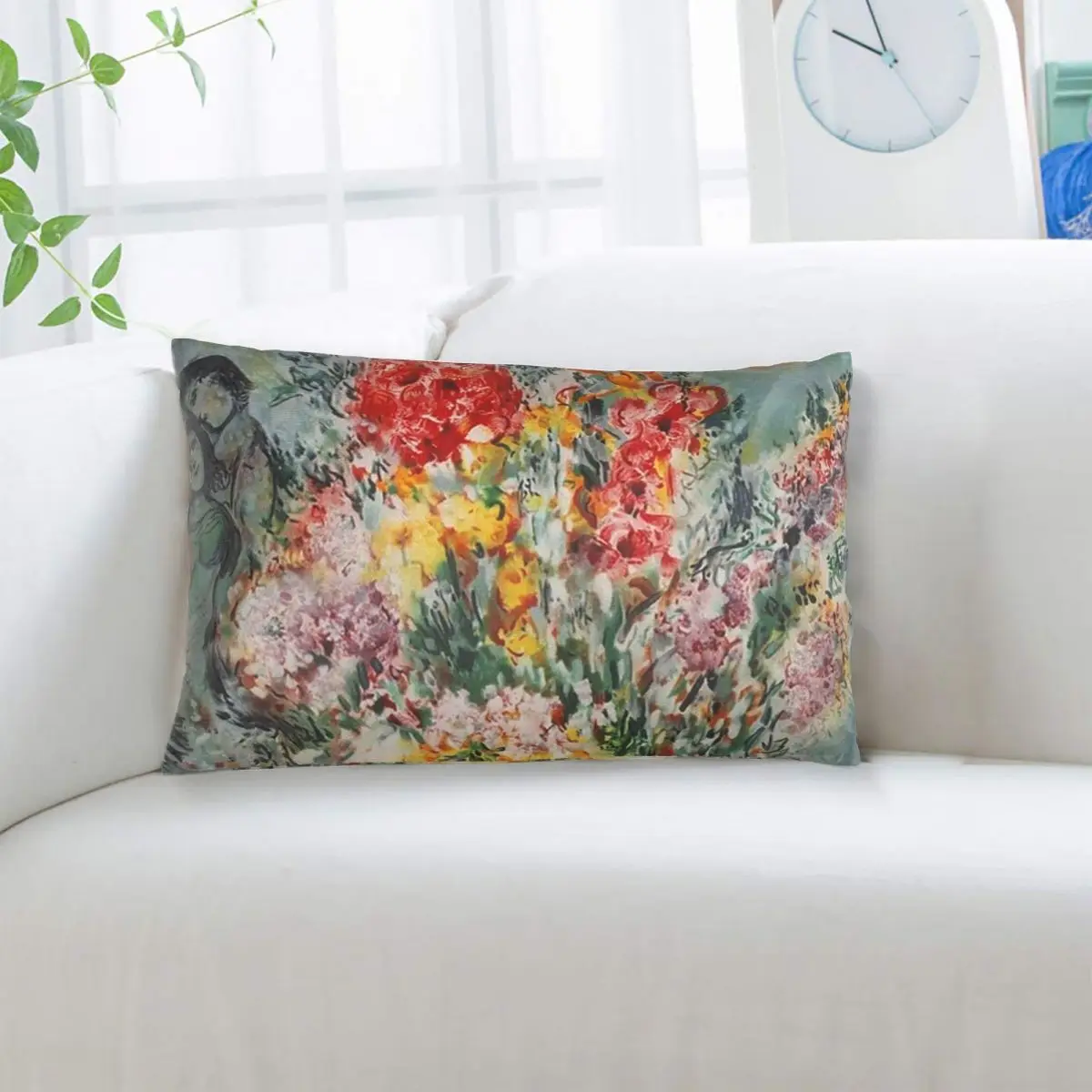 Marc Chagall Bouquet De Fleurs Rectangle Pillowcase Cushion Cover Decor Bedroom Bed Home Comfort Throw Pillow