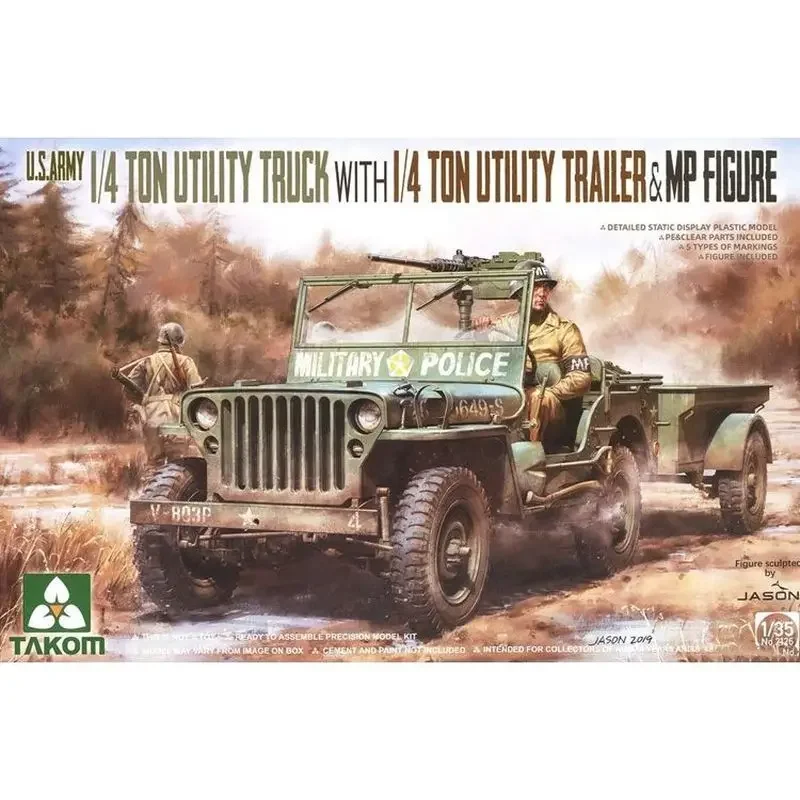 

TAKOM 2126 1/35 U.S.ARMY ВАНТАЖНЫЙ ГРУЗОВИК 1/4 ТОН С УНИЛИЧЕСТВЕННЫМ ТРЕЙКОМ 1/4 ТОН - Комплект масштабной модели