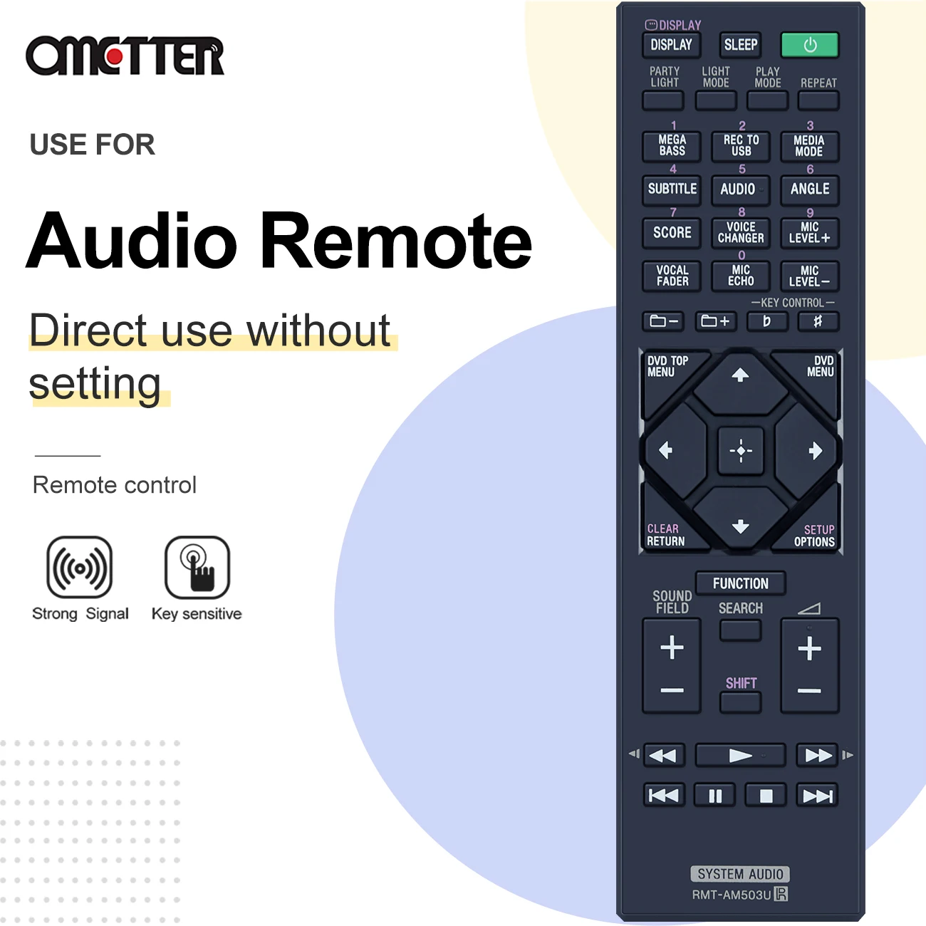 جديد الأصلي RMT-AM503U لسوني عالية الطاقة نظام الصوت الطرف المتكلم التحكم عن بعد MHC-V42D