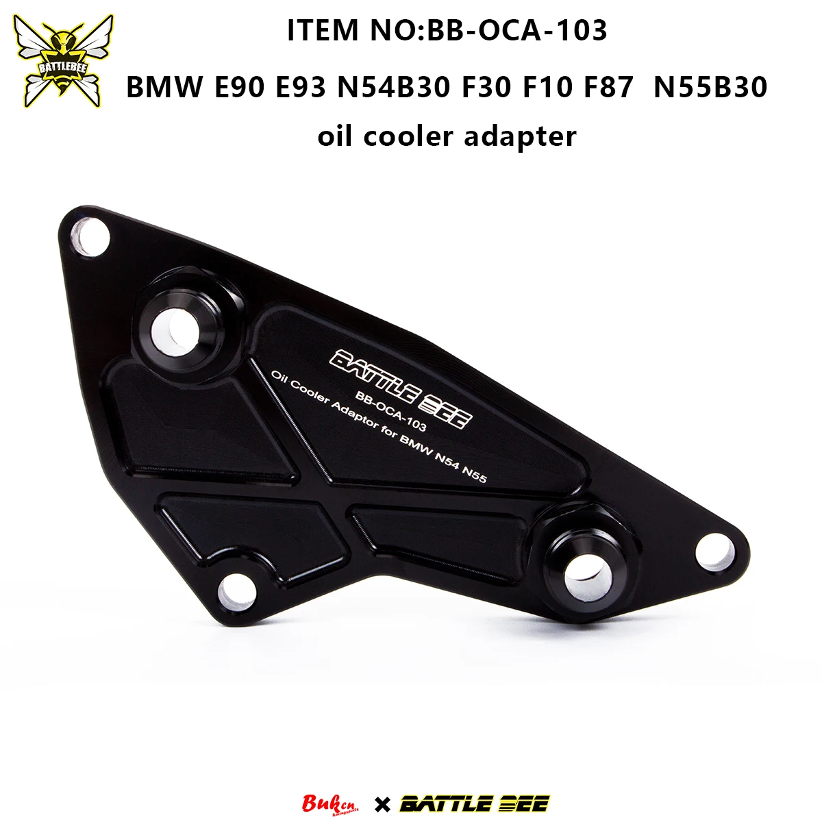 

Automotive Car Oil Cooler Adapter Connectors Oil Filter Sandwich Plate Adapter For BMW 135i 335i F20 N54 N55 Engine BB-OCA-103