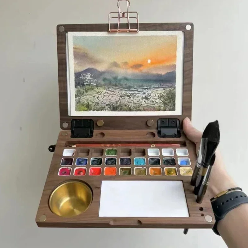 tavolozza-di-legno-pieghevole-portatile-scatola-di-pittura-a-olio-multifunzionale-studente-schizzo-all'aperto-viaggio-strumento-di-pittura-ad-acquerellob