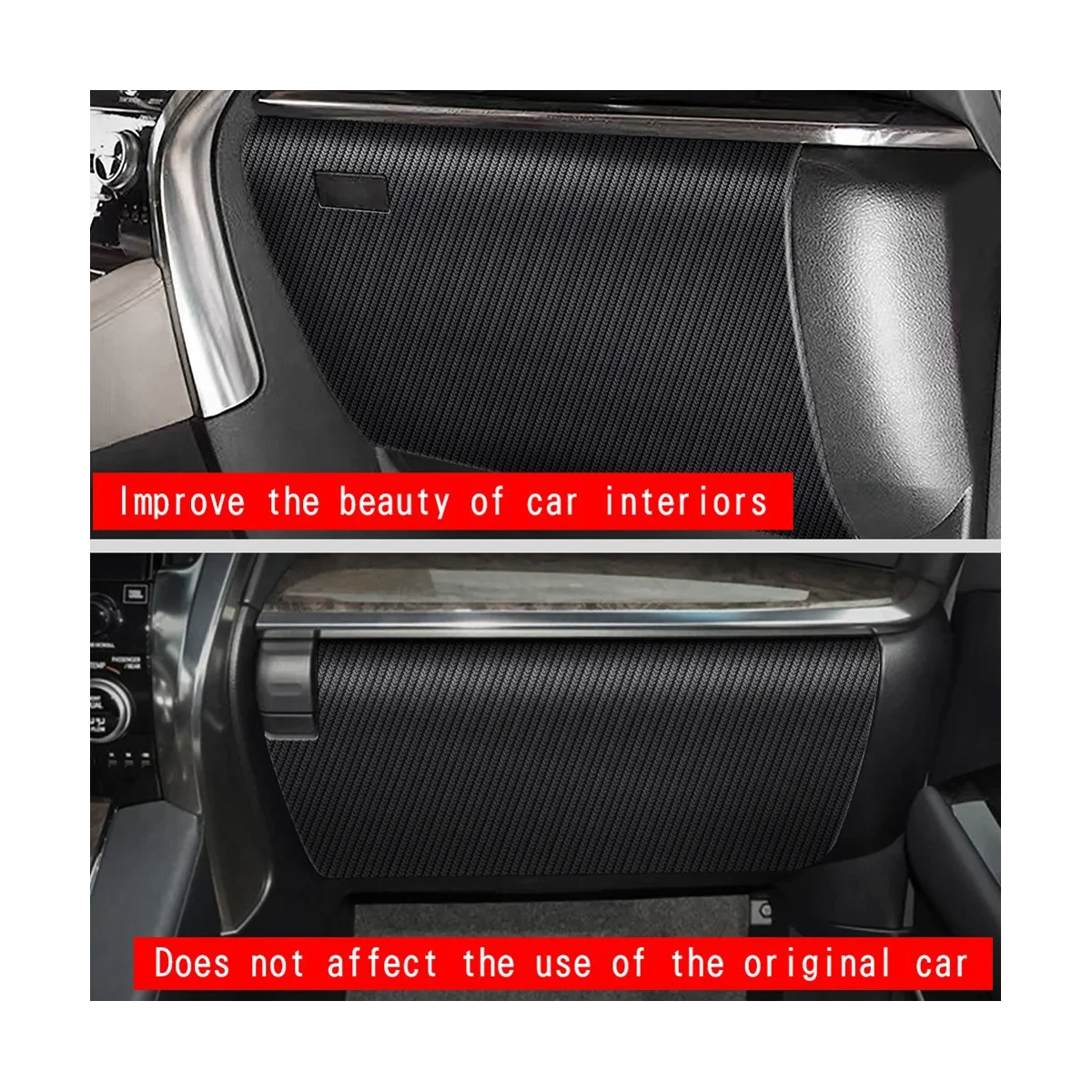 Car Lychee Skin Leather Storage Glove Box Protector Pad Anti-Kick Pad Anti-Dirty Pad Mat Cover for Alphard image 6