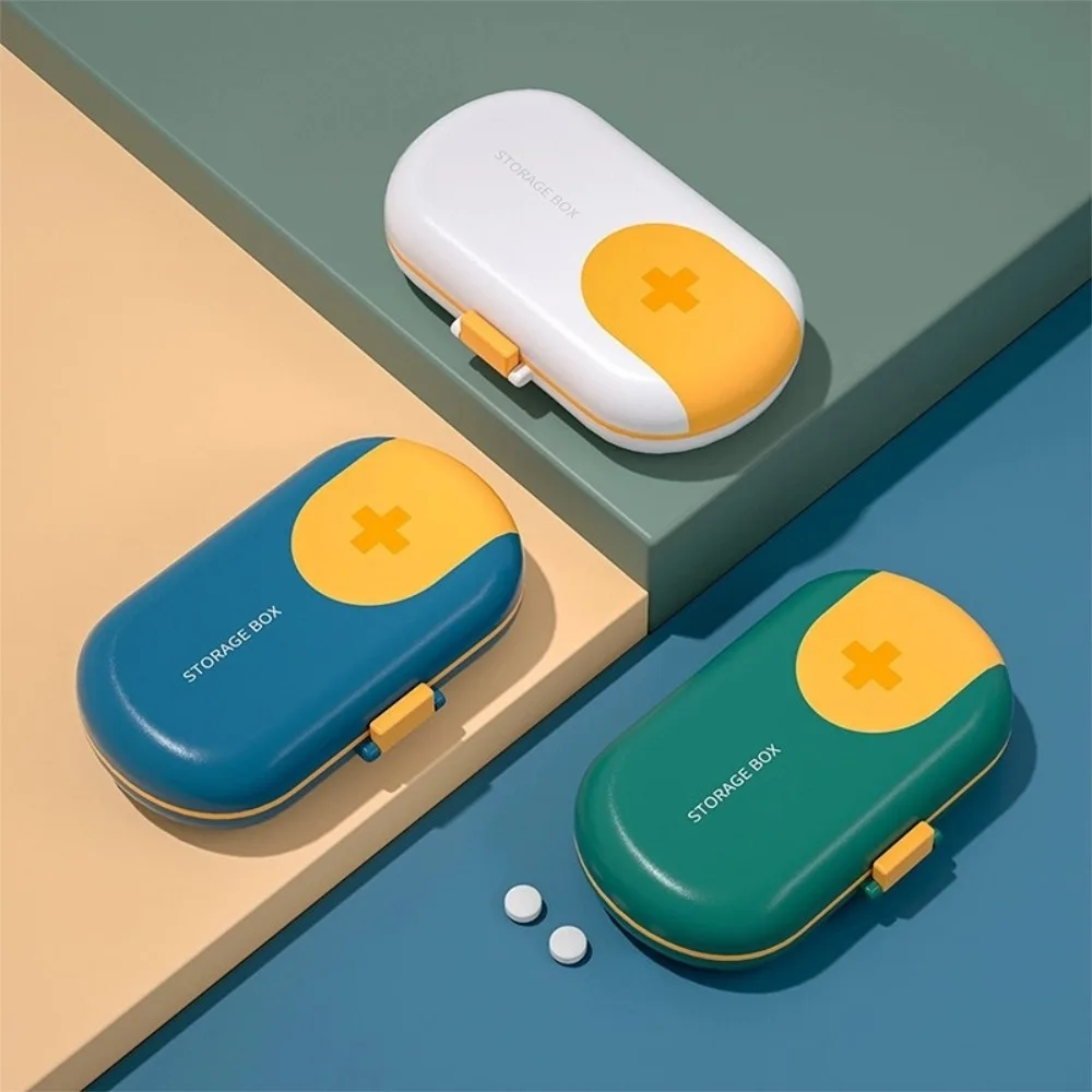 Novo Organizador de Pílulas Portátil para Viagem, Caixa de Armazenamento com 4/6 Compartimentos para Vitaminas, Suplementos, Óleos de Peixe e Medicame