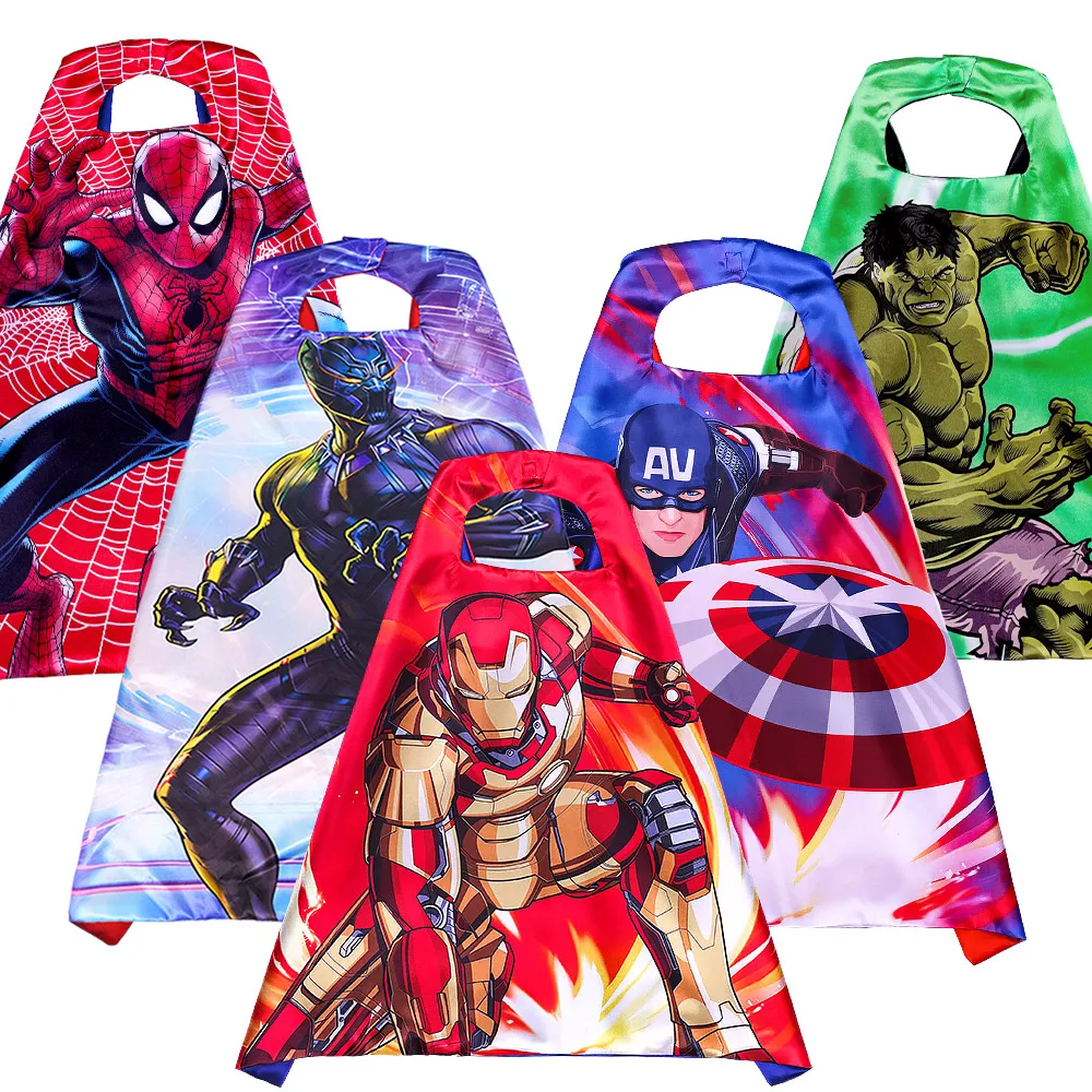 70cm Comics Superhero MARVEL Avengers Cosplay Costume Children Capes Boys Birthday Gift Party Clothes Accessories