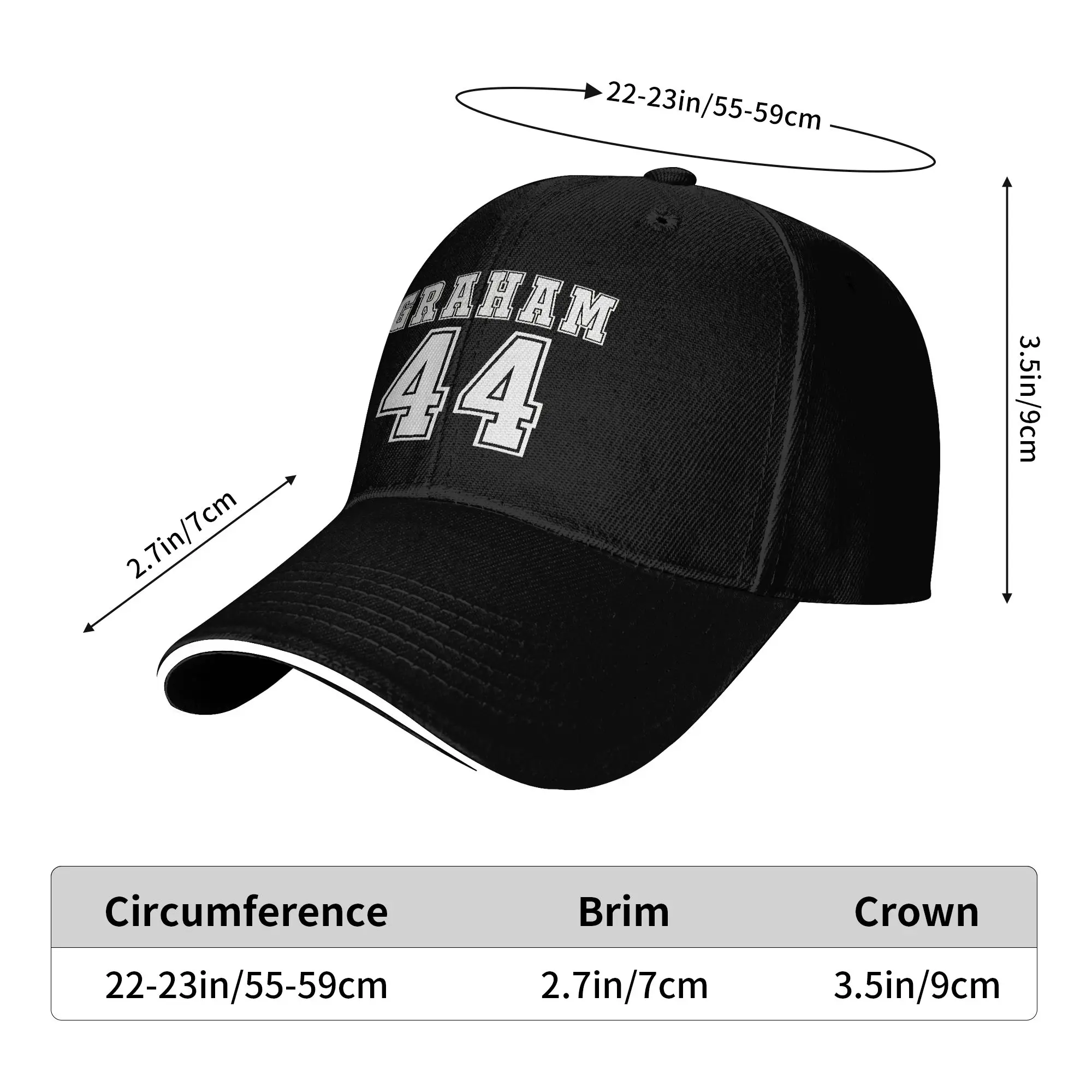 2026 New Campus Briar Garrett Graham 44 Baseball Cap  Casual Unisex-Teens Trucker Hat Hot Sale Print Snapback Cap Gift Idea