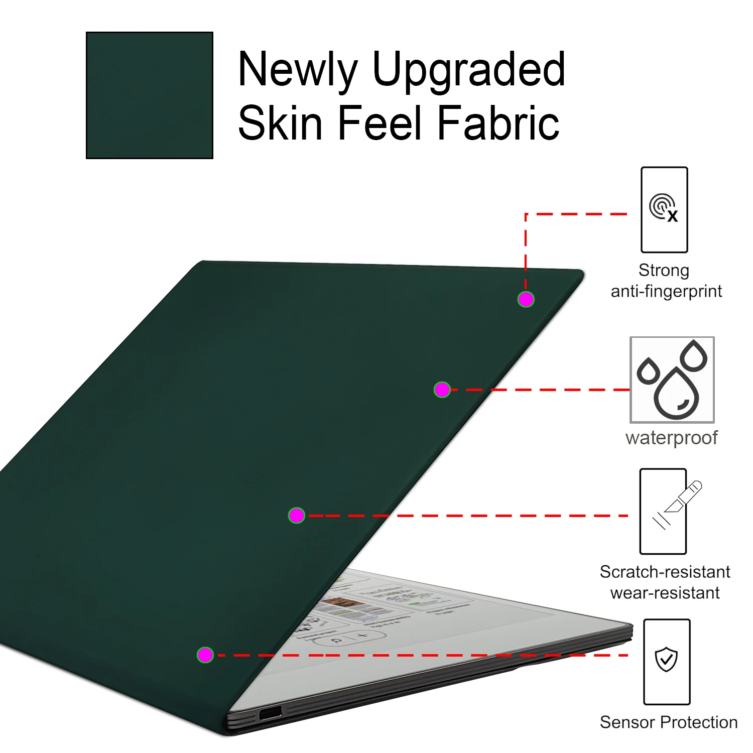 GAUGGER Magnetic Stand Case for Remarkable Paper Pro 11.8\'\' 2024 Released Ultra-Thin Leather Cover with Auto Sleep/Wake
