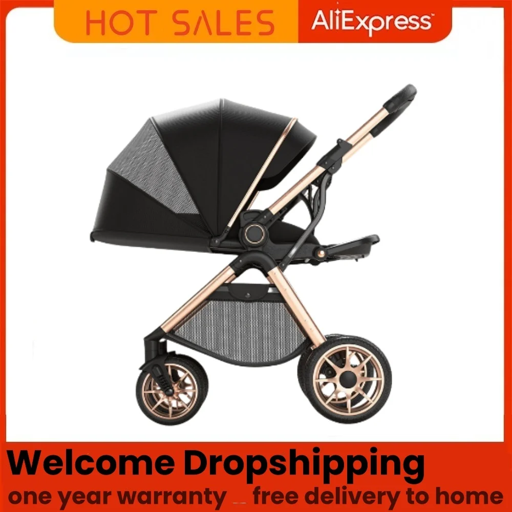 

Portable Baby Stroller Two-way Portable Baby Stroller Foldable Children's Four-wheel Baby Stroller 0-3 Years Old 1 year warranty