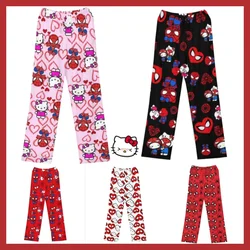 New Spiderman Hello Kitty Cartoon Women's Pajama Long Pants Spring/Summer Korean Edition Home Leisure Couple Pants Sleep Panthot