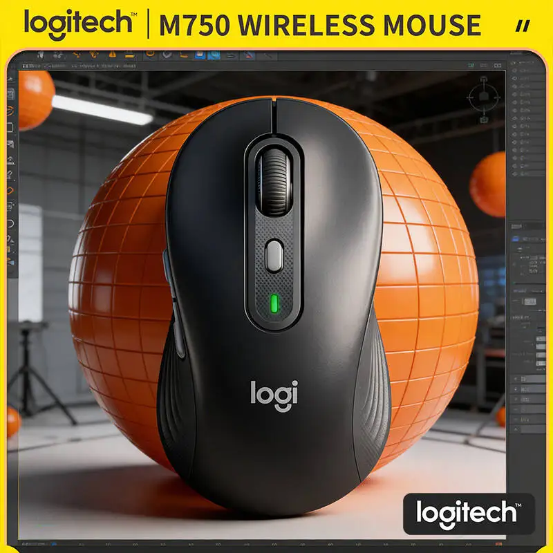 

Эргономичная Bluetooth-мышь M750 — 90% снижение шума, SmartWheel, резиновые накладки на кнопках, 24 месяца автономной работы, идеально для ежедневной работы