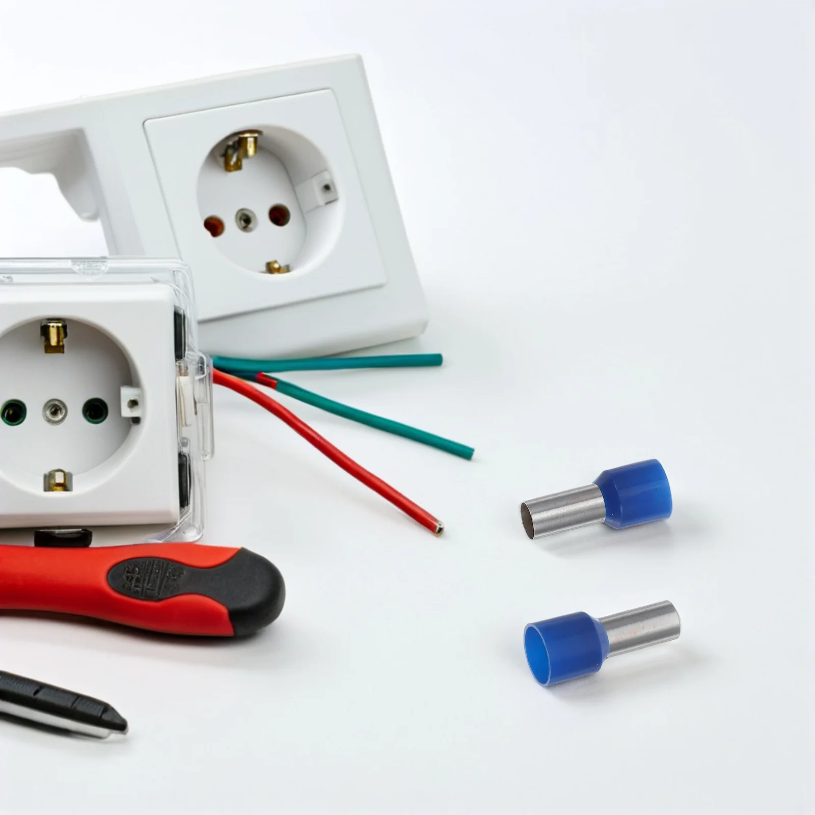 

500Pcs Electrical Wire Ferrules Tube-Type Pre-Insulated Nylon PVC Copper Wire Connectors for Control Distribution Crimp