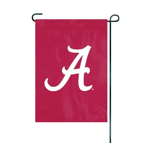 ALABAMA CRIMSON TIDE GARDEN FLAG APPLIQUE EMBROIDERED FULL SIZE HEAVYWEIGHT jjx
