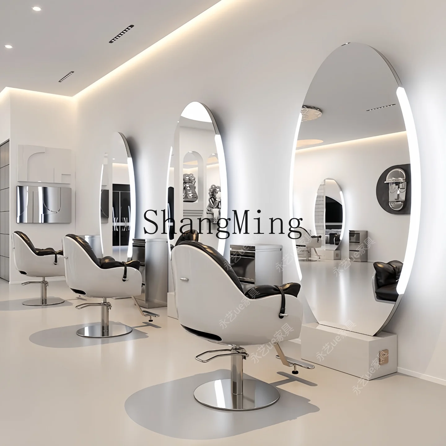 

SM advanced barber shop mirror floor single double-sided hair cut mirror hair salon special hair salon mirror perm and dye