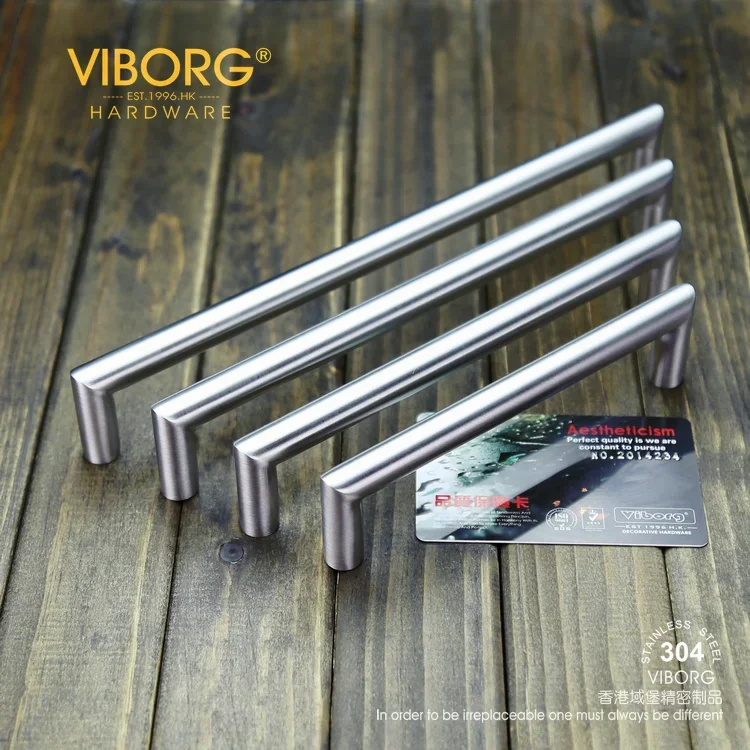 

(4 шт.) VIBORG Deluxe Solid из нержавеющей стали 304, современные дверные ручки для кухонного шкафа, ручки для выдвижного ящика, SV726