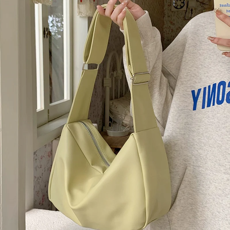 

Сплошной цвет, простые сумки-тоут большой емкости, мягкая искусственная кожа, повседневная пригородная сумка через плечо, школьная сумка на одно плечо для студентов