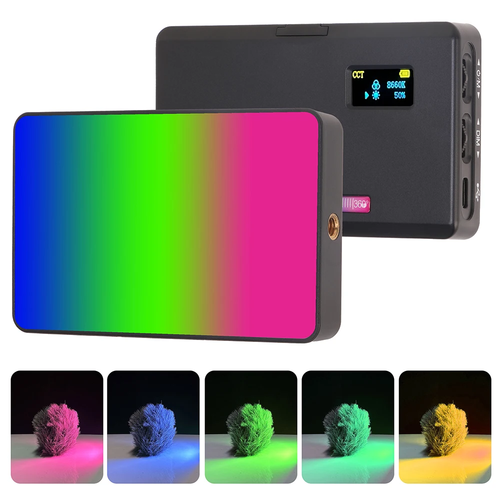 

Portable Video Light RGB 140 Multi Color Fill Light Indoor Photography Camera Square Sunset Light LED Handheld Atmosphere Light