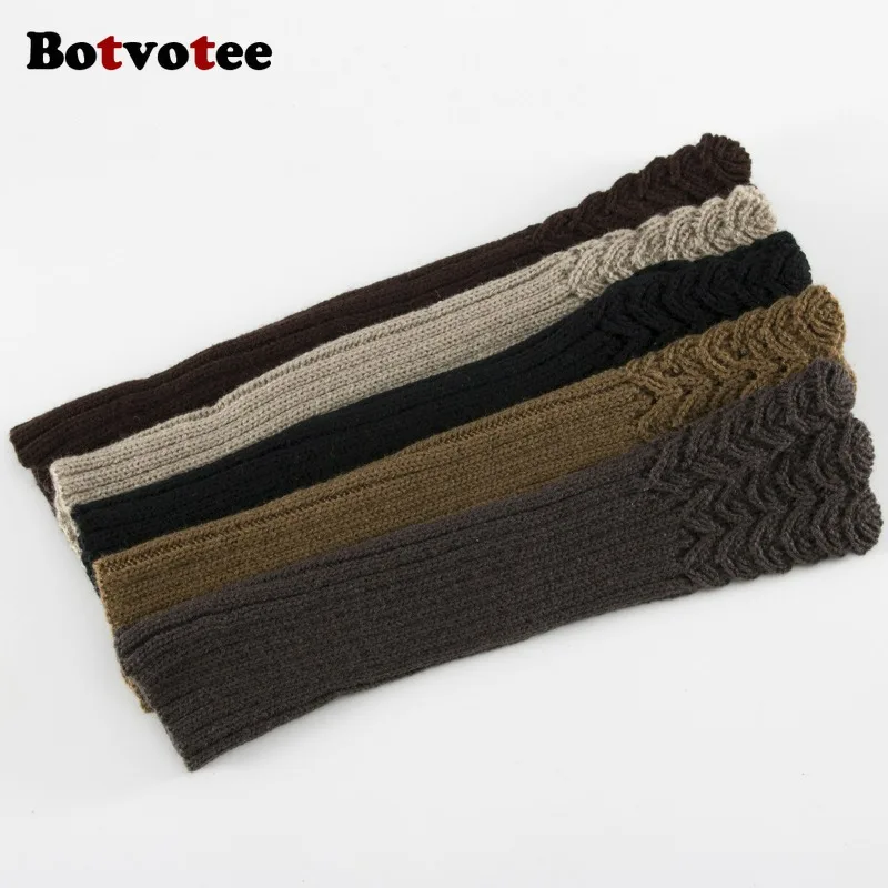 Botvotee مدفئات للذراع الأكمام للنساء شحن مجاني Y2k اكسسوارات الشتاء متماسكة أصابع قفازات بيضاء لطيف موضة واقي للذراع
